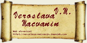 Veroslava Mačvanin vizit kartica